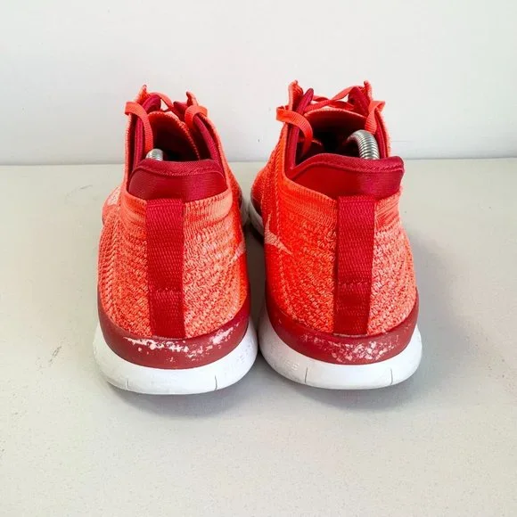 Nike Free TR Flyknit Womens Shoes Sneakers Size US 9 Orange Red Runners Jogging - Picture 10 of 16